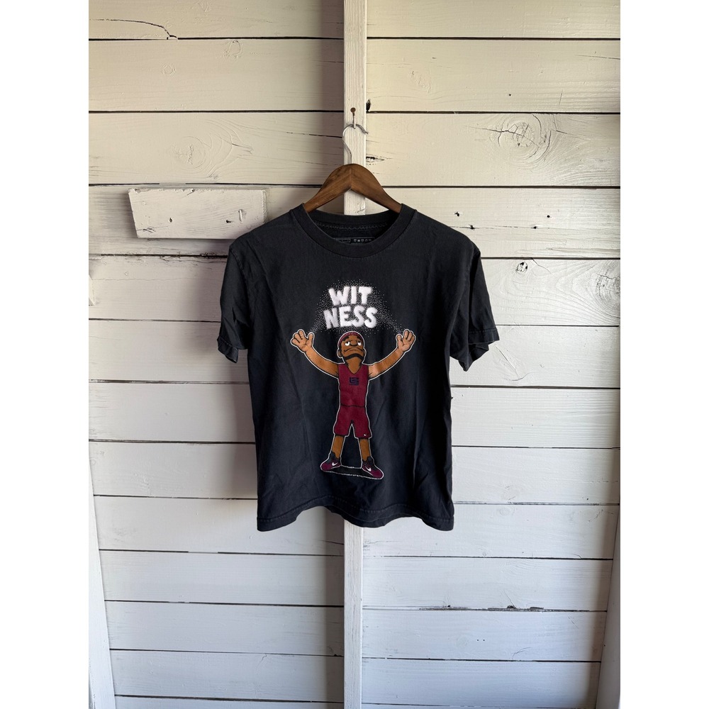 Nike Kids LeBron James Witness Chalk Toss Graphic T-Shirt Black Size Large L